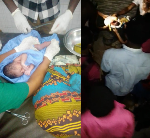 ASZ Exclusive: Newborn baby hanging from a barbed wire in a hostel is rescued after her mother, a student of Fed Poly Oko, tried to throw her over the fence shortly after birth (graphic) 1