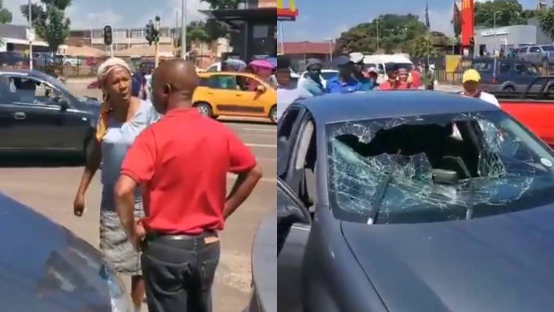 (Video) Coronavirus: Woman catches her Husband quarantining with his girlfriend, Destroys his car 3