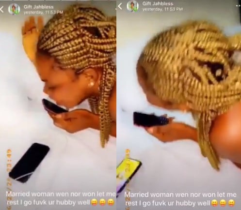 Side chic calls Nigerian married woman to hurl insults at her, vows to continue sleeping with her husband (video) 2