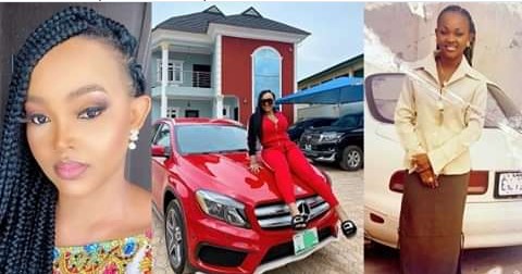 Mercy Aigbe counts her blessings as she shares throwback photo of her Mazda 929