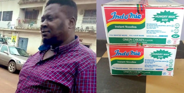Nigerians blast man for returning N1.8million found inside carton of indomie he bought