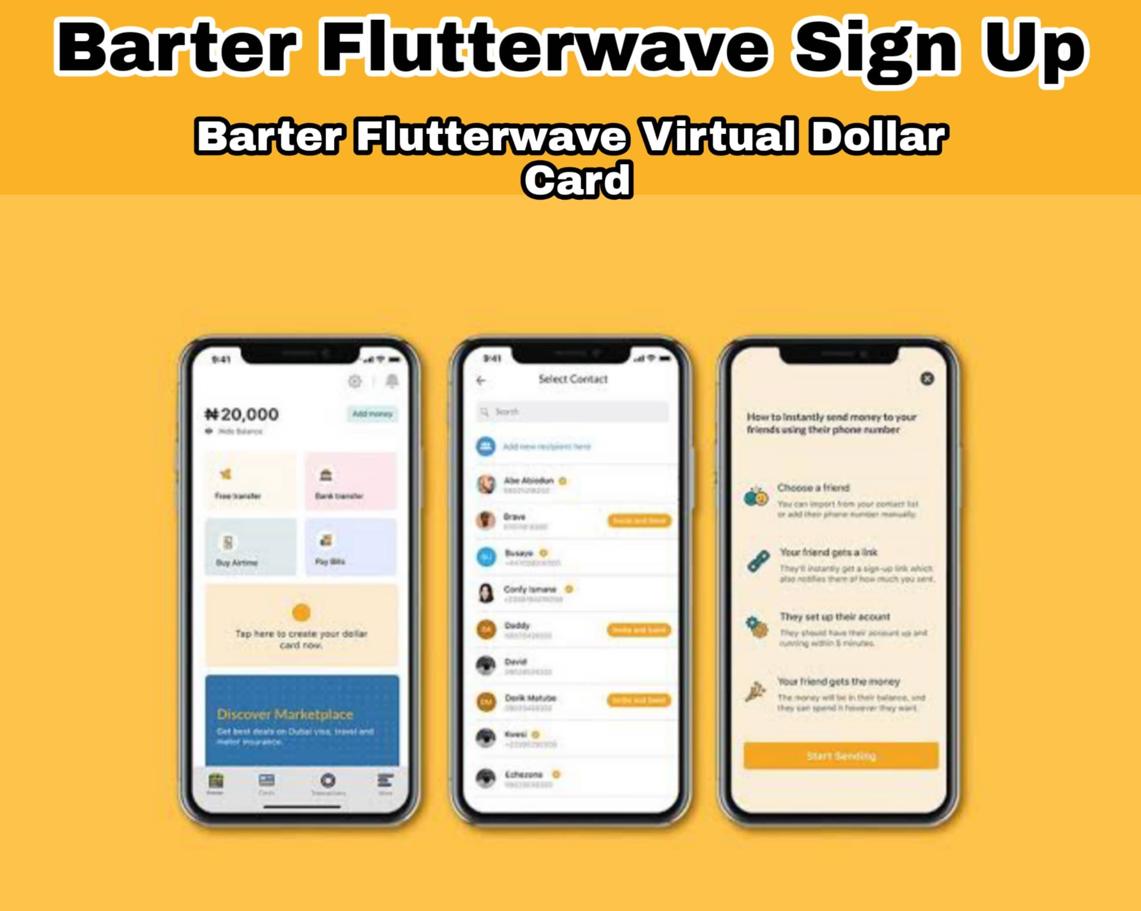 Barter Flutterwave Sign Up, Login, Create Account |Barter Flutterwave Virtual Dollar Card