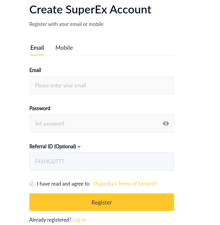 SuperEX Sign Up - How to Create SuperEX Account