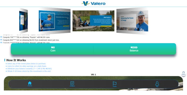 Valero-ng.com Registration, Sign Up, Login, Account, Investment